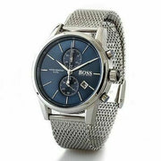Hugo Boss Jet Chronograph Blue Dial Silver Mesh Bracelet Watch for Men - 1513441
