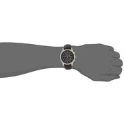 Hugo Boss Jet Chronograph Black Dial Black Leather Strap Watch for Men - 1513279