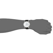 Hugo Boss Jet Chronograph White Dial Black Leather Strap Watch for Men - 1513282