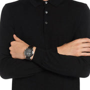 Hugo Boss Rafale Chronograph Black Dial Black Leather Strap Watch For Men - 1513390