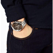 Hugo Boss Ikon Chronograph Black Dial Silver Steel Strap Watch for Men - 1512965