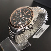 Hugo Boss Driver Sport Chronograph Grey Dial Two Tone Steel Strap Watch for Men - 1513094