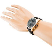 Hugo Boss Jet Chronograph Grey Dial Brown Leather Strap Watch for Men - 1513281