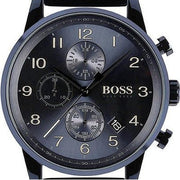 Hugo Boss Navigator Chronograph Blue Dial Blue Mesh Bracelet Watch for Men - 1513538