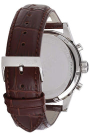 Hugo Boss Jet Chronograph Silver Dial Brown Leather Strap Watch for Men - 1513280