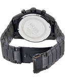 Hugo Boss Skymaster Chronograph Black Dial Black Steel Strap Watch for Men - 1513785