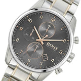 Hugo Boss Skymaster Chronograph Grey Dial Two Tone Steel Strap Watch for Men - 1513789