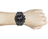 Hugo Boss Aero Chronograph Black Dial Black Steel Strap Watch for Men - 1513771