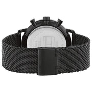 Tommy Hilfiger Legend Chronograph Gold Dial Black Mesh Bracelet Watch For Men - 1710568