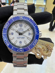Omega Planet Ocean 6000M Co Axial Master Chronometer 45.5mm White Dial Silver Steel Strap Watch for Men - 21530462104001