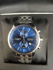 Hugo Boss Jet Chronograph Blue Dial Silver Steel Strap Watch for Men - 1513384
