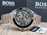 Hugo Boss Ocean Edition Chronograph Black Dial Two Tone Steel Strap Watch for Men - 1513705