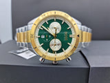 Hugo Boss Santiago Chronograph Green Dial Two Tone Steel Strap Watch for Men - 1513872