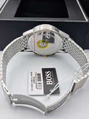 Hugo Boss Navigator Chronograph White Dial Two Tone Steel Strap Watch for Men - 1513499