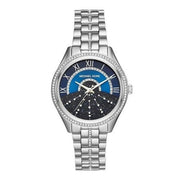 Michael Kors Lauryn Blue Dial Silver Steel Strap Watch for Women - MK3720