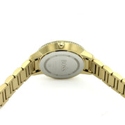 Hugo Boss Signature Gold Dial Gold Steel Strap Watch for Women - 1502541