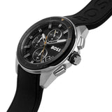 Hugo Boss Volane Chronograph Grey Dial Black Silicone Strap Watch for Men - 1513953