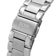 Hugo Boss Santiago Chronograph Black Dial Silver Steel Strap Watch for Men - 1513862