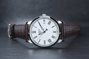 Tissot T Classic Dream White Dial Brown Leather Strap Watch for Men - T033.410.16.013.01