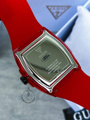 Guess Phoenix Multifunction Black Dial Red Rubber Strap Watch for Men - GW0203G5