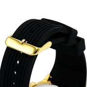 Guess Poseidon Chronograph Black Dial Black Rubber Strap Watch for Men - GW0057G1
