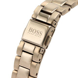 Hugo Boss Hera Chronograph Blue Dial Gold Steel Strap Watch for Women - 1502566