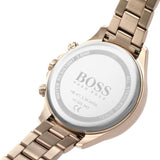 Hugo Boss Hera Chronograph Blue Dial Gold Steel Strap Watch for Women - 1502566
