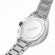 Hugo Boss Volane Chronograph Green Dial Silver Steel Strap Watch for Men - 1513951