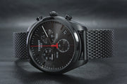 Tissot T Classic PR 100 Chronograph Black Dial Black Mesh Bracelet Watch For Men - T101.417.33.051.00