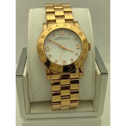 Marc Jacobs Amy White Dial Rose Gold Steel Strap Watch for Women - MBM3077