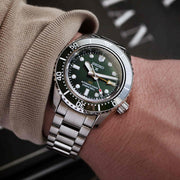 Seiko Prospex GMT Divers Automatic Marine Green Dial Silver Steel Strap Watch For Men - SPB381J1