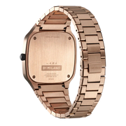 D1 Milano Square Champagne Gold Dial Gold Steel Strap Watch for Unisex - D1-SQBJ04