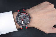 Tissot T Race Cycling Vuelta Black Dial Two Tone Rubber Strap Watch For Men - T111.417.37.441.01
