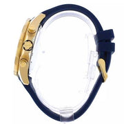 Hugo Boss Globetrotter Chronograph Blue Dial Blue Silicone Strap Watch for Men - 1513822