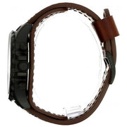 Fossil Nate Chronograph Brown Dial Brown Leather Strap Watch for Men - JR1511