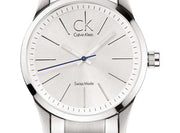 Calvin Klein Bold White Dial Silver Steel Strap Watch for Men - K2241120