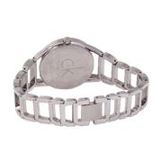 Calvin Klein Stately Pink Mother of Pearl Dial Silver Steel Strap Watch for Women - K3G2312E
