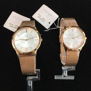 Calvin Klein Minimal White Dial Rose Gold Mesh Bracelet Watch for Women - K3M22626