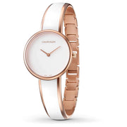 Calvin Klein Seduce Silver Dial Two Tone Steel Strap Watch for Women - K4E2N61Y