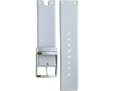 Calvin Klein Glam Transparent Silver Dial Grey Leather Strap Watch for Women - K9423193