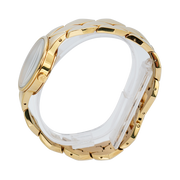 Calvin Klein Snake Silver Dial Yellow Gold Steel Strap Watch For Women - K6E23546