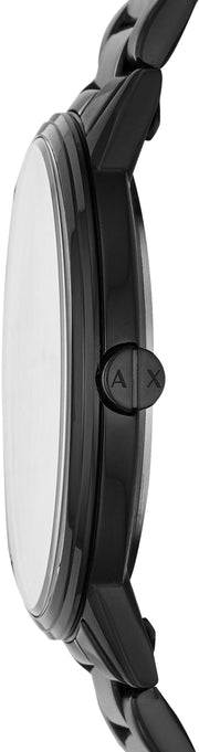 Armani Exchange Cayde Multicolor Dial Black Steel Strap Watch For Men - AX2725
