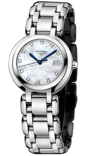 Longines PrimaLuna Mother of Pearl Dial Silver Steel Strap Watch for Women - L8.110.4.87.6