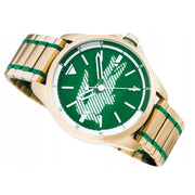 Lacoste Capbreton Green Dial Two Tone Steel Strap Watch for Men- 2010962