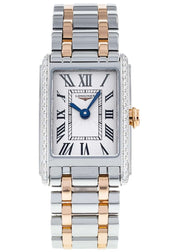 Longines Dolcevita Diamonds White Dial Two Tone Steel Strap Watch for Women - L5.258.5.79.7