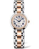 Longines PrimaLuna Automatic Diamond 26.5mm Silver Dial Two Tone Steel Strap Watch for Women - L8.111.5.79.6