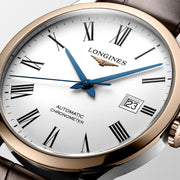 Longines Record Automatic 18K Pink Gold Watch for Men - L2.821.5.11.7