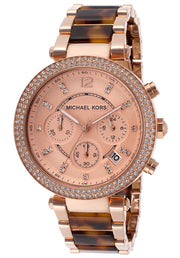Michael Kors Parker Rose Gold Dial Two Tone Steel Strap Watch for Women - MK5538