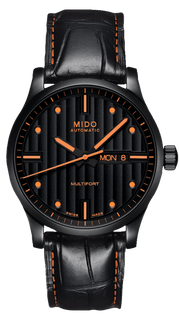 Mido Multifort Automatic Special Edition Black Dial Black Leather Strap Watch For Men - M005.430.36.051.80