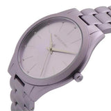 Michael Kors Slim Runway Quartz Purple Dial Purple Steel Strap Watch For Women - MK4540